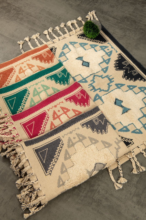 Pyramid – Cotton printed & Over tufted hand made rugs