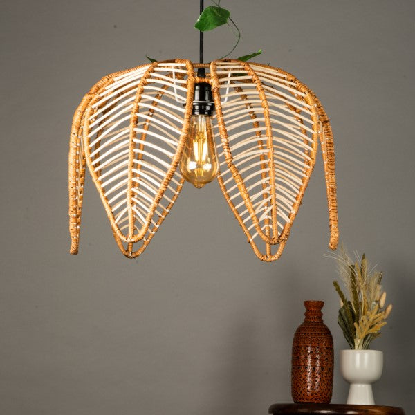 Natural Rattan flower Pendant Lights Rattan Chandeliers From Natural With High Quality  ( D45 X H28 CM )