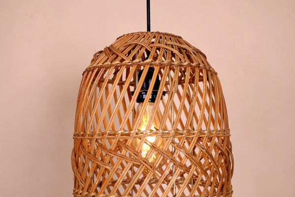 Handmade Bamboo Hanging Lamp Shade Perfect Hanging Pendant Lights(Día 25 X Height 60 CM)